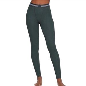 SKIMS Forest Green Ribbed Leggings